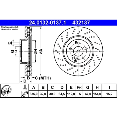 Obrázek ATE 24013201371 brzdový kotouč (pár)