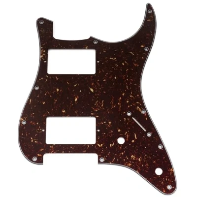 Obrázek Musiclily Pro 11 Löcher ST Schlagbrett HH Gitarren Pickguard mit 2 Bedeckter Humbucker Potis Aussparungen für Fender Squier Strat Style E Gitarre, 4 lagig Tortoise Shell