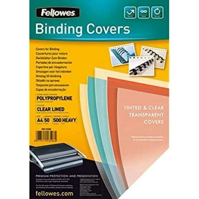 Obrázek Fellowes 53506 Deckblaetter Fantaisie (Polypropylen), 500 mikronů, Průhledná/linkovaný