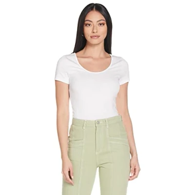 Obrázek VERO MODA Dámské tričko Vmmaxi My Ss Soft U Neck Noos, Bílá Bright White