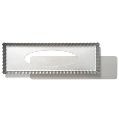 Obrázek Decora, 0070026 Form für Tarte mit beweglichem Boden, 35 x 11 2,5 cm, aus antihaftbeschichtetem Stahl, Rechteckig, Einfaches Herauslösen der Gebäcke, Professionelles Design.