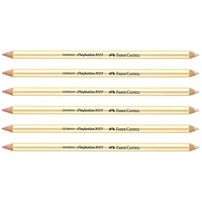 Obrázek FABER CASTELL 205021 mazací tužka Perfection 7057, oboustranná, měkká a tvrdá, 6 kusů