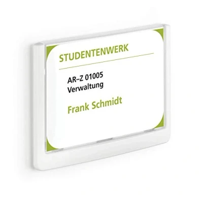 Obrázek Durable Štítek na dveře Click Sign, 149 x 105,5 mm, k nalepení nebo našroubování, bílý, 486102