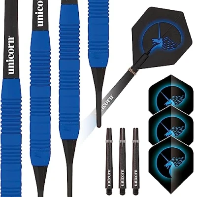 Obrázek Unicorn Core Plus Rubberised Soft Dart, modrý, 16 g