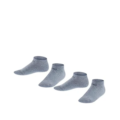 Obrázek ESPRIT Unisex dětské ponožky Foot Logo 2 ks v balení, prodyšné, udržitelné biologické bavlny, zesílené, krátké, odolné, protiskluzové, ploché švy, jednobarevné, multipack, páry, Šedá (Light Grey