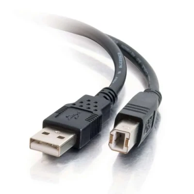 Obrázek C2G kabel USB tiskárny, 2. 0 a na B. Kompatibilní s tiskárnami skenery HP, Epson, Brother, Samsung, Cannon všemi ostatními zařízeními A/B (2 M, černá)