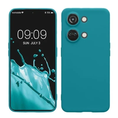 Obrázek kwmobile pouzdro na mobil kompatibilní s OnePlus Nord 3 5G z měkkého silikonu v matné petrolejové barvě