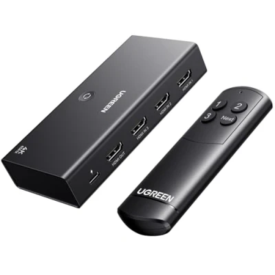 Obrázek UGREEN HDMI Switch 3 v 1 Out 4K@60Hz, Splitter s dálkovým ovládáním podporuje HDR10+ CEC HDCP2. 2 Kompatibilní PS5/4/3 Xbox Roku TV Fire Stick Blu Ray Player