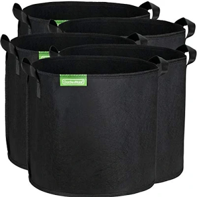 Obrázek GardenMate 5 x 30 l pytel na rostliny z netkané textilie Ø 35,6 cm výška 30,5 Blackline