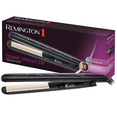 Obrázek Remington Ceramic Straight 230 žehlička na vlasy S3500, se 4násobnou ochranou.