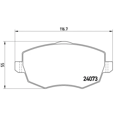 Obrázek Brembo P23094 přední brzdové destičky, počet 4
