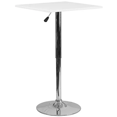 Obrázek Flash Furniture 23.75SQ Tisch, Holz, verstellbar, weiß, 60 cm, quadratisch