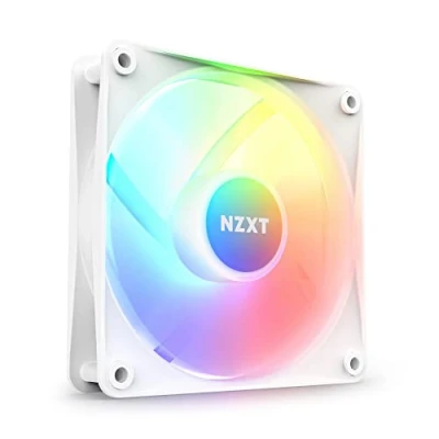 Obrázek NZXT F120 RGB Core 120 mm nabenmontierter Lüfter 8 einzeln ansteuerbare LEDs Halbtransparente Lüfterblätter Hydrodynamisches Gleitlager PWM Steuerung CAM Software Weiß