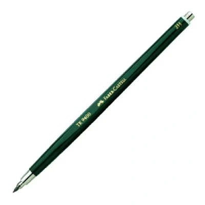 Obrázek FABER CASTELL 139412 tužka na náplň TK 9400, tloušťka tuhy: 2 mm, stupeň tvrdosti: 2H, barva dříku: zelená, 1 kus