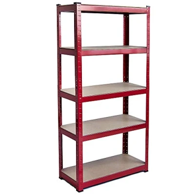 Obrázek Home Vida Regal mit 5 Ebenen, strapazierfähig, für Küche, Garage, 875 kg Kapazität, Standard, Rot