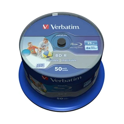 Obrázek Verbatim 43812 BD R Datalife 25GB 6x polotovary pro rychlost zápisu potisknutelné vřeteno 50 ks