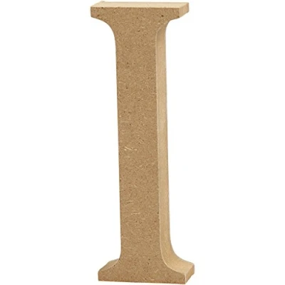 Obrázek Creativ &quot;I&quot; MDF písmeno, hnědé, 13 x 2 cm