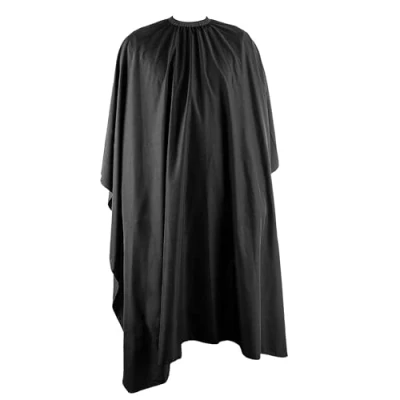 Obrázek ECENCE Stříhací plášť kadeřnický přehoz Barber Cape, vodoodpudivý, na stříhání vlasů salon, černá