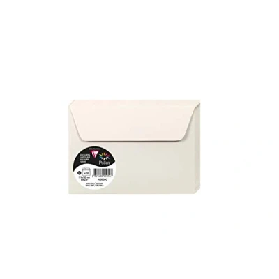 Obrázek Clairefontaine 5056C balení s 20 obálkami samolepicí pyl, formát C6 11,4 x 16,2 cm, 120 g, perlově šedá, ideální pro vaše pozvánky a korespondenci, 1
