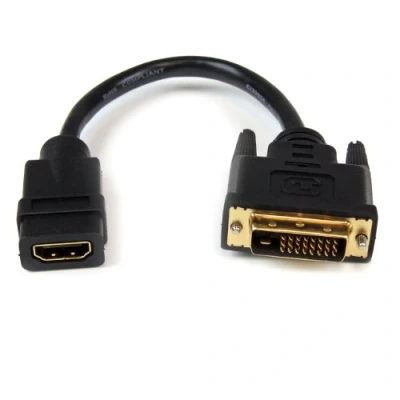 Obrázek StarTech.com HDMI® na DVI adaptér 20 cm D (25 pin) (konektor) k HDMI (19 (zdířka) kabel adaptéru Monitor Dongle