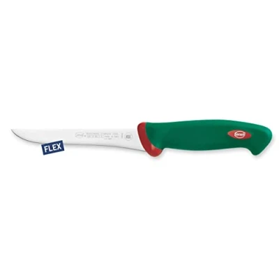 Obrázek Sanelli linie Premana Professional, flexibilní Řezník nůž cm.16, nerezová ocel, Zelená a Červená, 29.0 X 3.0 4.0 cm