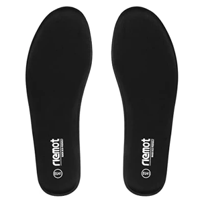 Obrázek Riemot Komfortní vložky do bot Memory Foam náhradní pánské dámské práce, kozačky, běžecké boty, turistické tenisky, komfort vnitřní podrážky, černá