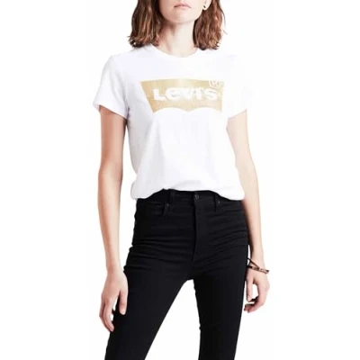 Obrázek Levi&#039;s Dámské tričko, Logo Gold Powder Print White