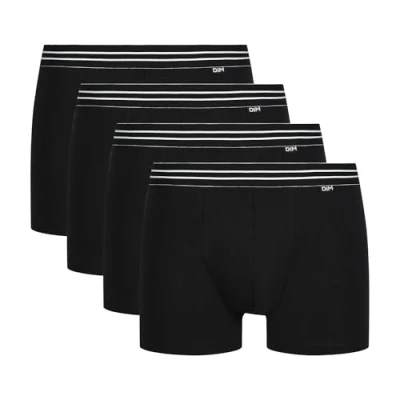 Obrázek Dim Kalhotky Ecodim bavlna strečová pánské x4, černá