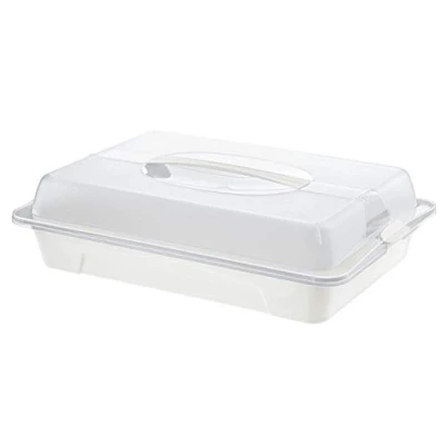 Obrázek Rotho Cool &amp; Fresh Partybutler s chlazením, krytem a držadlem, plast (PP) bez BPA, transparentní/bílý, (43,5 x 29,5 11,0 cm)