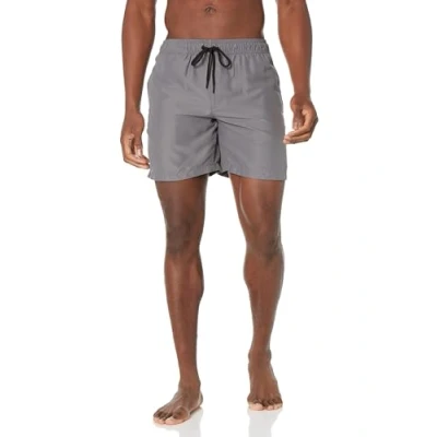 Obrázek Amazon Essentials Herren Badehose, Schnell Trocknend, 18 cm, Dunkelgrau, L
