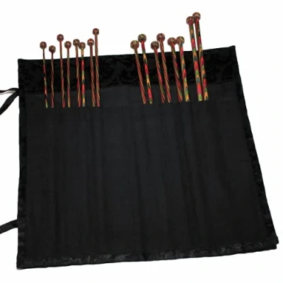 Obrázek KnitPro látkové pouzdro pro rovné pletací jehly, černá, 30 cm