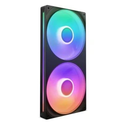 Obrázek NZXT F280 RGB Core 280 mm jednorámová ventilátorová jednotka ventilátoru s 2 x 140 ventilátory řízení otáček a osvětlení vysoký statický tlak proud vzduchu 8 aRGB LED na ventilátor