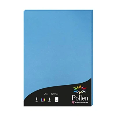 Obrázek Papír Pollen Clairefontaine 21 x 29,7 cm, tyrkysově modrá A4