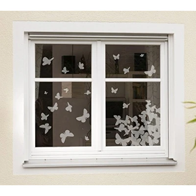 Obrázek Komar nálepka s motivem Window velikost 31 x cm, 2 arch okenní dekorace, nálepka, fólie, silueta, abstraktní, na okno 16004