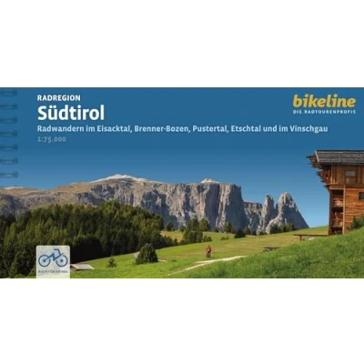 Obrázek Radregion Südtirol: Radwandern im Eisacktal, Brenner Bozen, Pustertal, Etschtal und Vinschgau, 880km, 1:75.000, GPS Tracks Download, LiveUpdate (Bikeline Radtourenbücher)