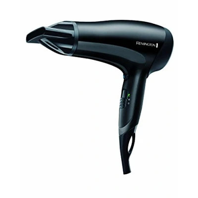 Obrázek Remington ionizační fén [lehký a kompaktní] Power Dry (2000 W, kompaktní design, stylingová tryska, 3 stupně teploty 2 intenzity foukání, stupeň chladného nastavení Eco) D3010