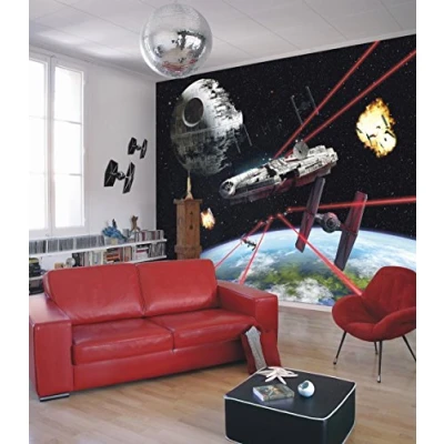 Obrázek Komar Fototapeta STAR WARS MILLENNIUM FALCON 368 x 254 cm tapeta, stěna, dekorace, obložení stěn, nástěnný obraz, nástěnná Galaxy, Země, kosmická loď 8 489