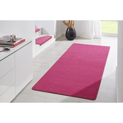Obrázek Hanse Home Interiérový koberec Fancy jednobarevný moderní do obývacího pokoje, dětského chodby, ložnice, kuchyně růžový, 80 x 200 cm