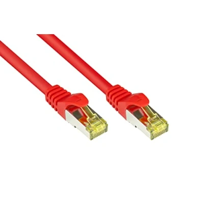 Obrázek Good Connections RJ45 Ethernet LAN propojovací kabel s kat. 7 surových kabelů a ochrana rastnu RNS, S/FTP, PiMF, bez halogenů, 500 MHz, OFC, 10 gigabitů (10/100/1000/10000 Base T sítě)