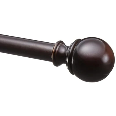 Obrázek AmazonBasics závěsová tyč s kulatým koncovým kusem, 182 365 cm, bronz
