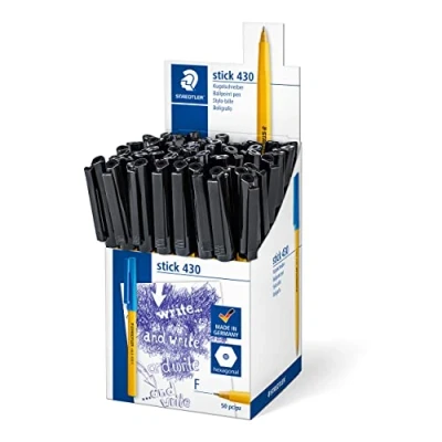 Obrázek STAEDTLER Stick 430 F 9CP5 kuličkové pero šířka linky 50 kusů černé