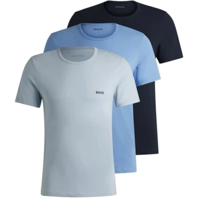 Obrázek BOSS Classic 3 PACK Pyžamový top, Muži, Velikost: Large, Blue/light blue/dark blue