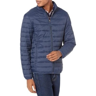 Obrázek Amazon Essentials Pánská skladná, lehká, nepromokavá vyrovnávací bunda (k dostání ve velikosti Big &amp; Tall), námořnická modrá, XL