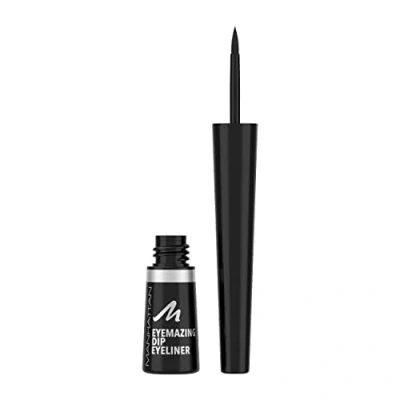 Obrázek Manhattan Eyemazing Dip Eyeliner Fb. 001 Black, vysoce pigmentované, nestíratelné oční linky s matným černým povrchem, 7 ml
