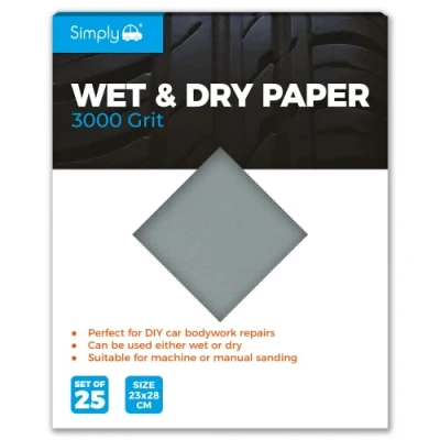 Obrázek Einfach WD3000 Wet &amp; Dry Polieren Papier 3000 Körnung, 25 Stück, 230 mm x 280 mm, perfekt für DIY Auto Karosserie Reparaturen, Maschine, manuell Schleifen, Möbel und DIY, Stück