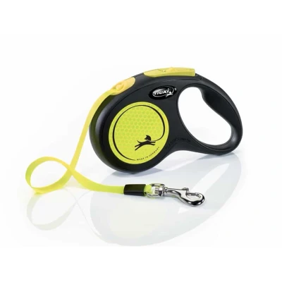 Obrázek Vodítko FLEXI New Neon (S) pásek žluté (5m, do 15kg)