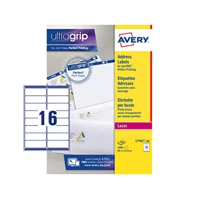 Obrázek Avery 054470 Blatt Etiketten Laser, 100 Pack