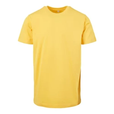 Obrázek Build Your Brand pánské tričko Round Neck, basic s kulatým výstřihem, Regular Fit, bavlna, velikosti XS 5XL, Taxi Yellow, M