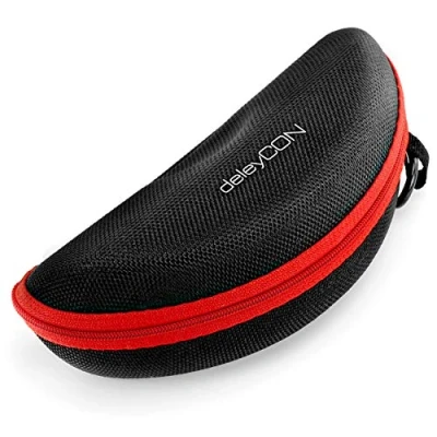 Obrázek deleyCON pouzdro na brýle Hardcase skořepinové taška box Hardcover sportovní cyklistické čtení sluneční čisticí utěrka brýle, modrá