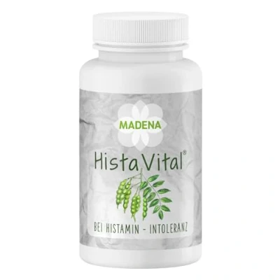 Obrázek MADENA HistaVital, komplex živin při intoleranci histaminu s kvercetin 500 mg denně, vitamin C (pufrovaný) a 10 dalších mikroživin, DAO Enzym Support 100 kapslí